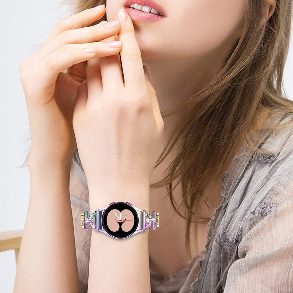 Smuk Metal Og Rhinsten Universal Rem passer til Samsung Smartwatch - Flerfarvet#serie_4