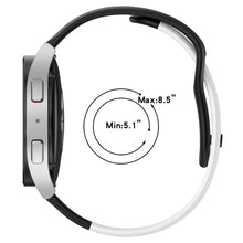 20mm Universal dual color silicone strap - Black / Red#serie_1