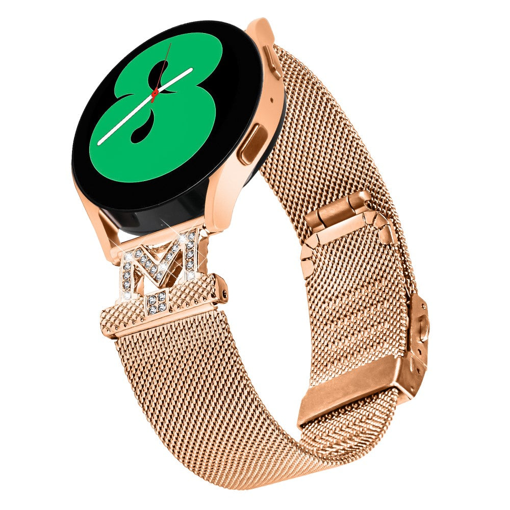 Meget Elegant Metal Og Rhinsten Universal Rem passer til Smartwatch - Pink#serie_2