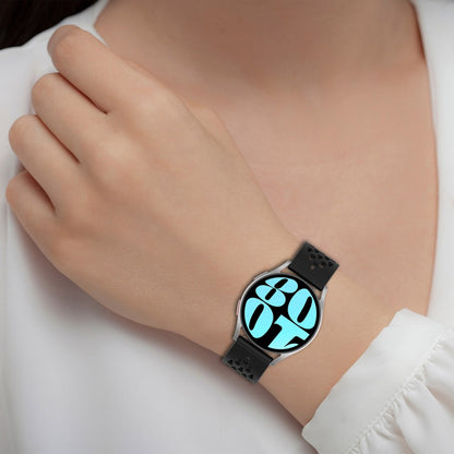 Vildt Smuk Metal Og Silikone Universal Rem passer til Smartwatch - Blå#serie_16