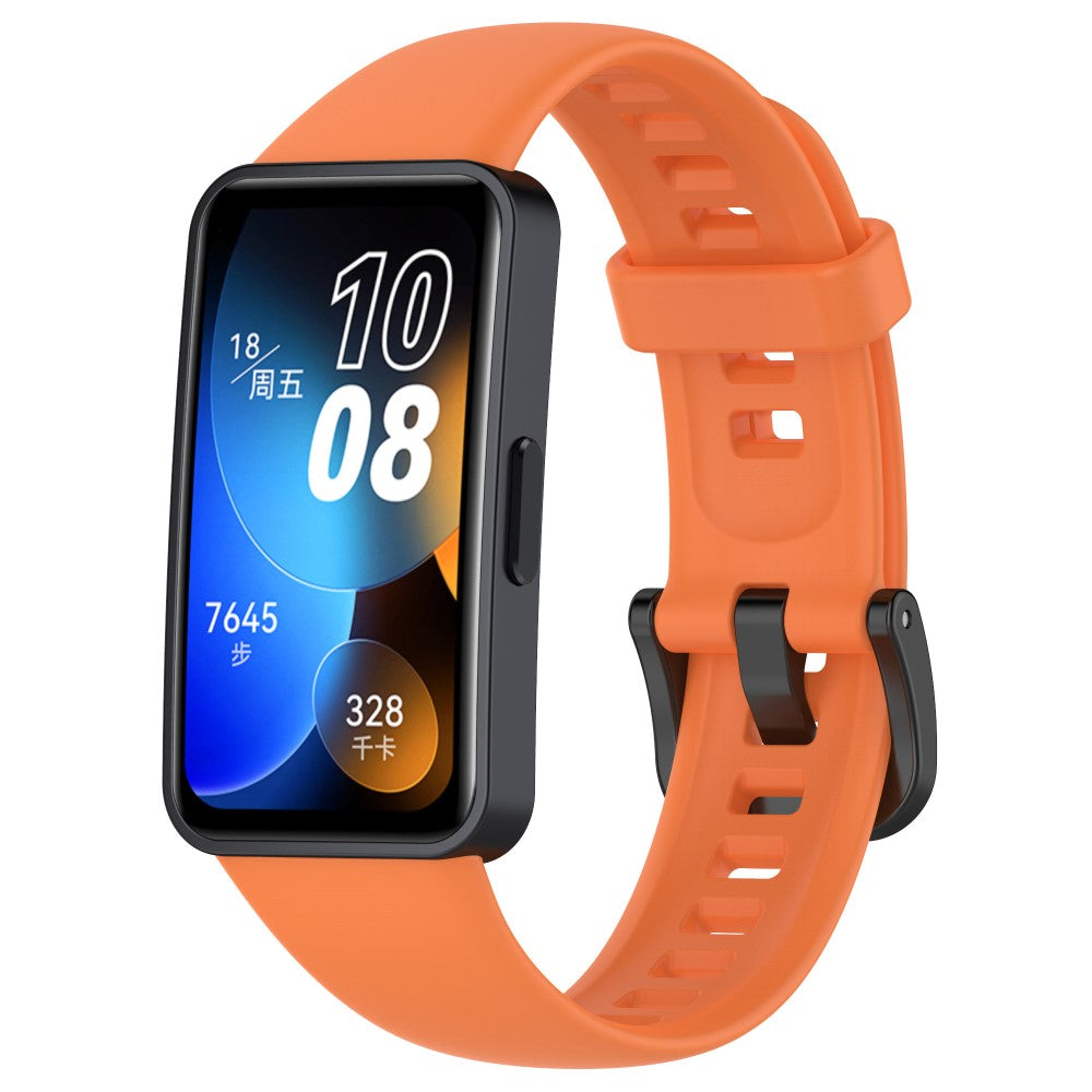 Vildt Elegant Silikone Rem passer til Huawei Band 8 - Orange#serie_10