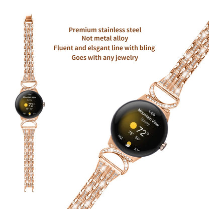Meget Cool Metal Og Rhinsten Rem passer til Google Pixel Watch - Guld#serie_2