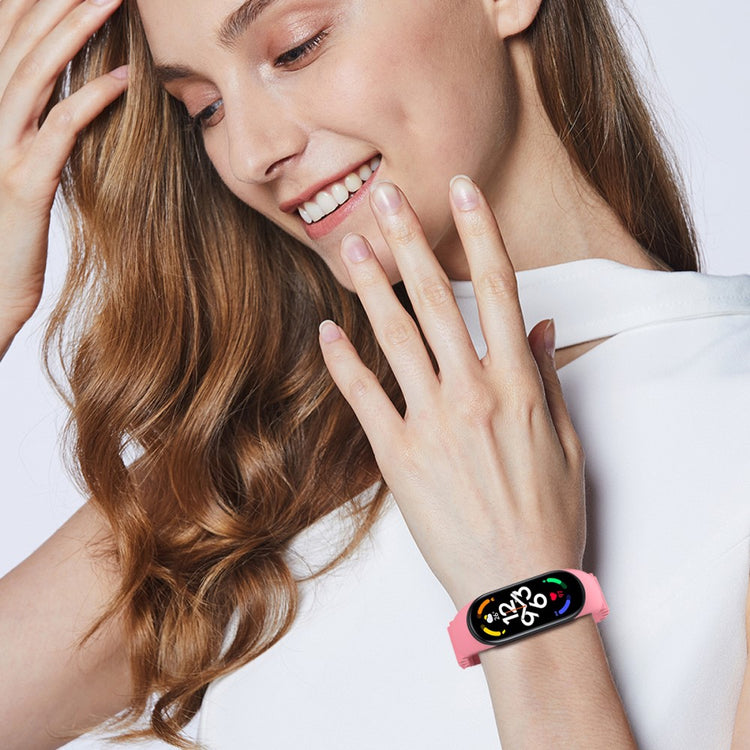 Alle Tiders Silikone Universal Rem passer til Xiaomi Smartwatch - Pink#serie_6