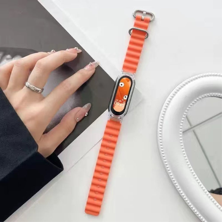 Meget Hårdfør Silikone Rem passer til Xiaomi Mi Band 7 - Orange#serie_2