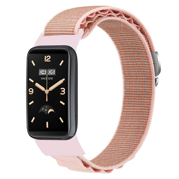 Vildt Rart Nylon Rem passer til Xiaomi Mi Band 7 Pro - Pink#serie_1