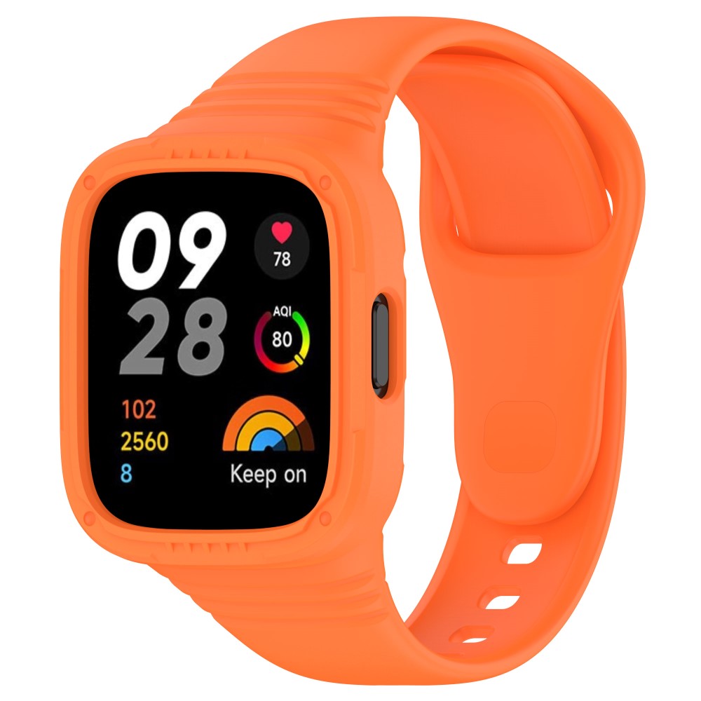 Vildt Elegant Silikone Rem passer til Xiaomi Redmi Watch 3 - Orange#serie_4