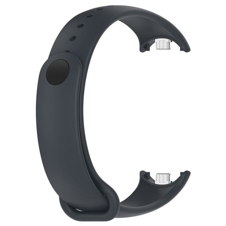 Vildt Flot Silikone Rem passer til Xiaomi Smart Band 8 - Sølv#serie_6