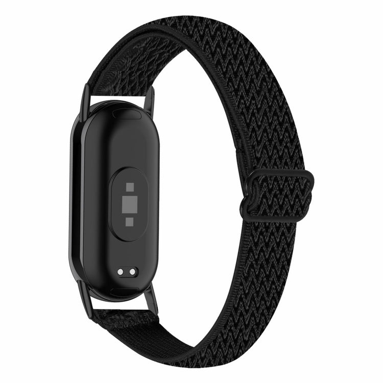 Mega Komfortabel Nylon Rem passer til Xiaomi Smart Band 8 - Sort#serie_4