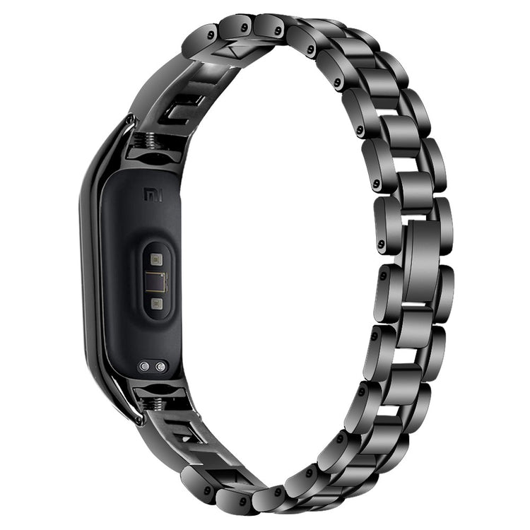 Super Sejt Metal Og Rhinsten Rem passer til Xiaomi Smart Band 8 - Sort#serie_1