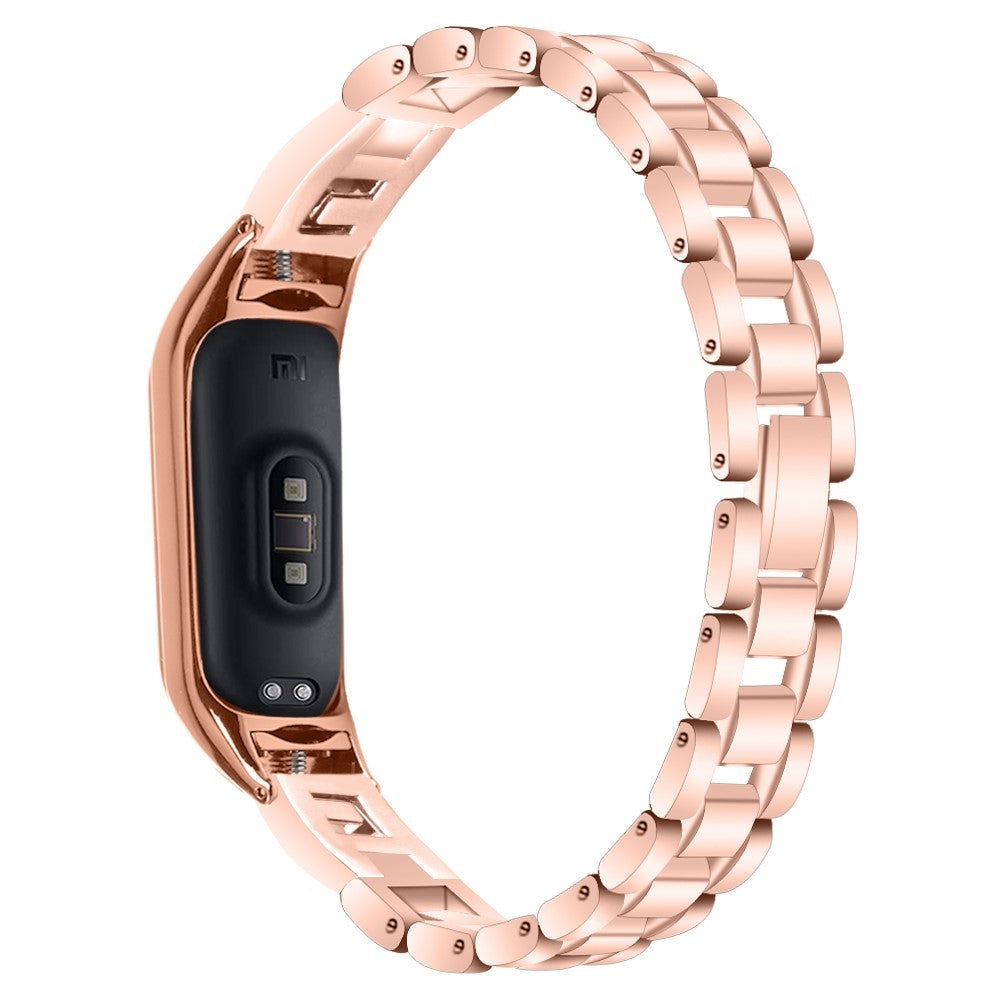 Super Sejt Metal Og Rhinsten Rem passer til Xiaomi Smart Band 8 - Pink#serie_2