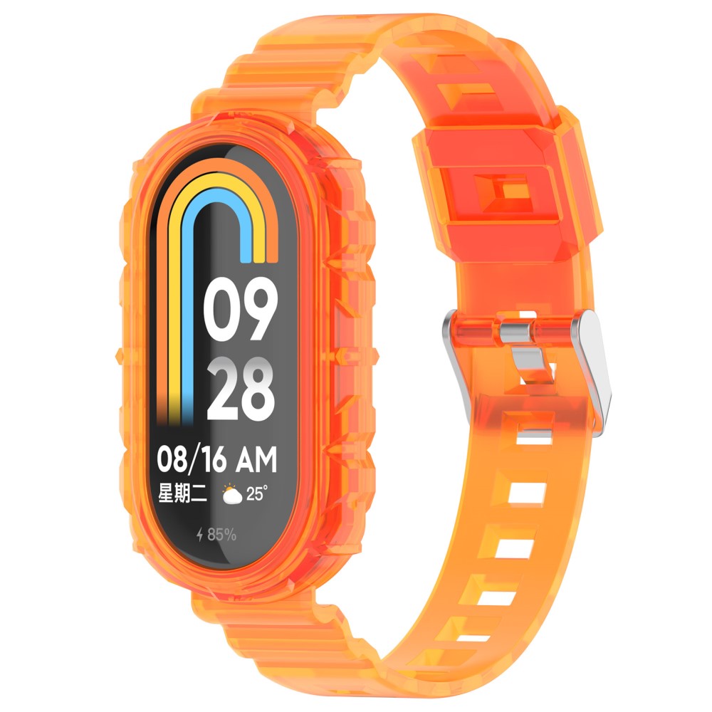 Helt Vildt Fint Silikone Rem passer til Xiaomi Smart Band 8 - Orange#serie_5