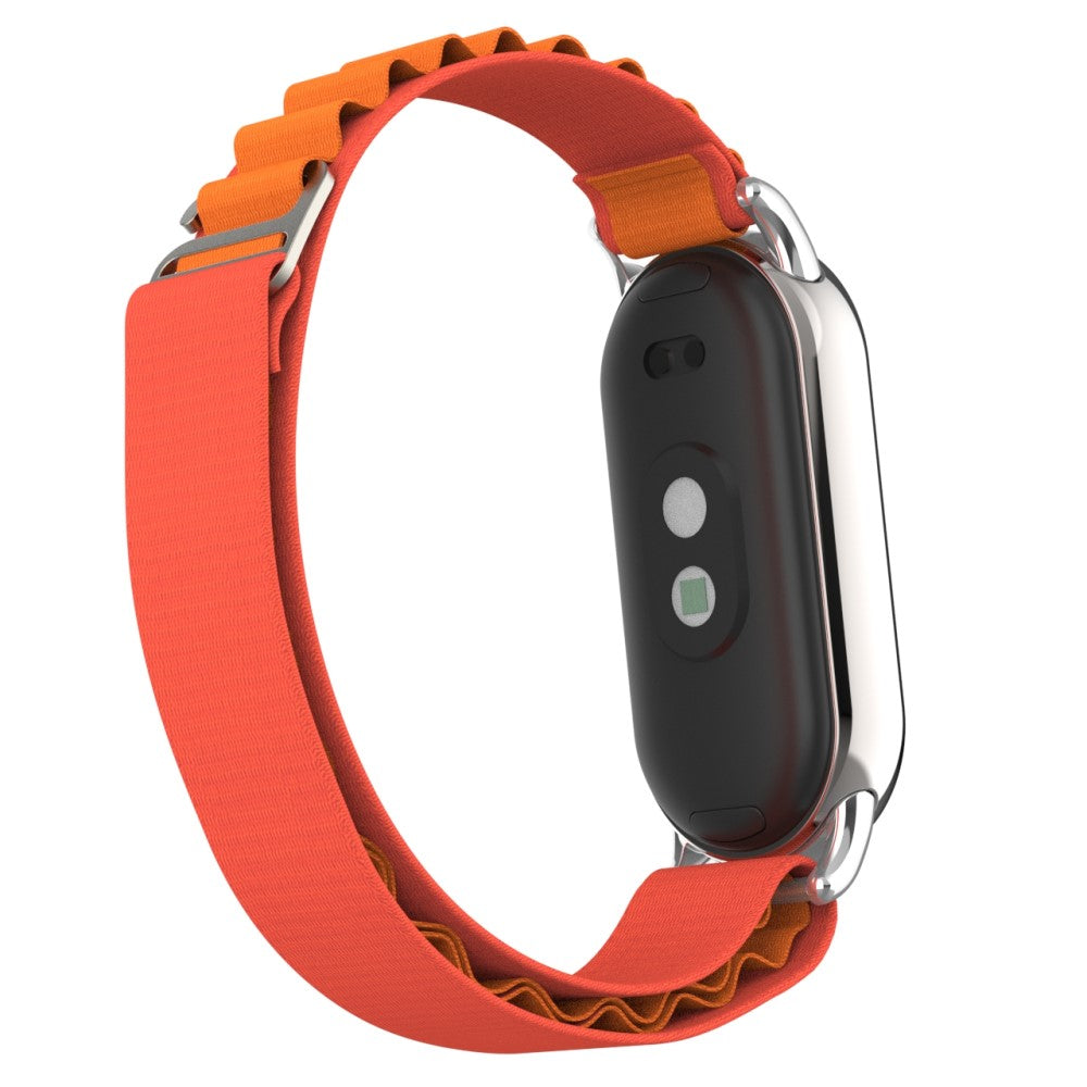 Meget Fed Nylon Rem passer til Xiaomi Smart Band 8 - Orange#serie_3