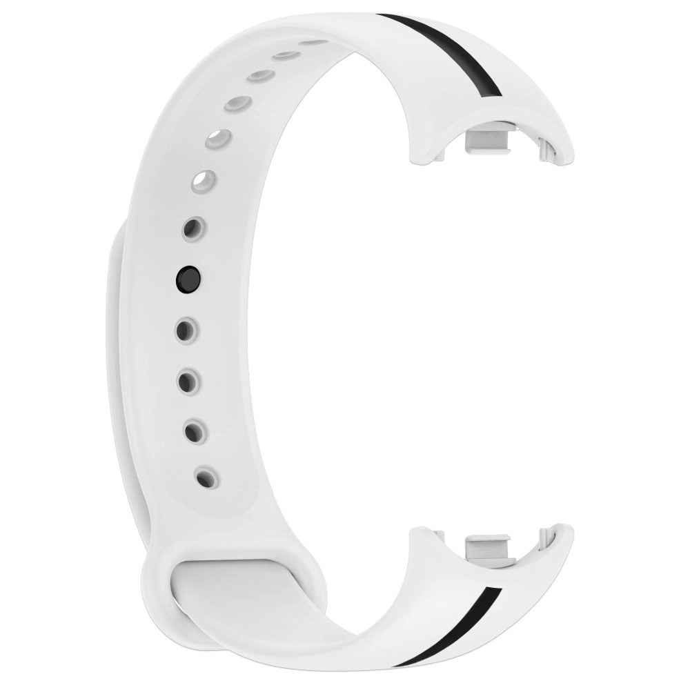 Vildt Flot Silikone Rem passer til Xiaomi Smart Band 8 - Hvid#serie_6