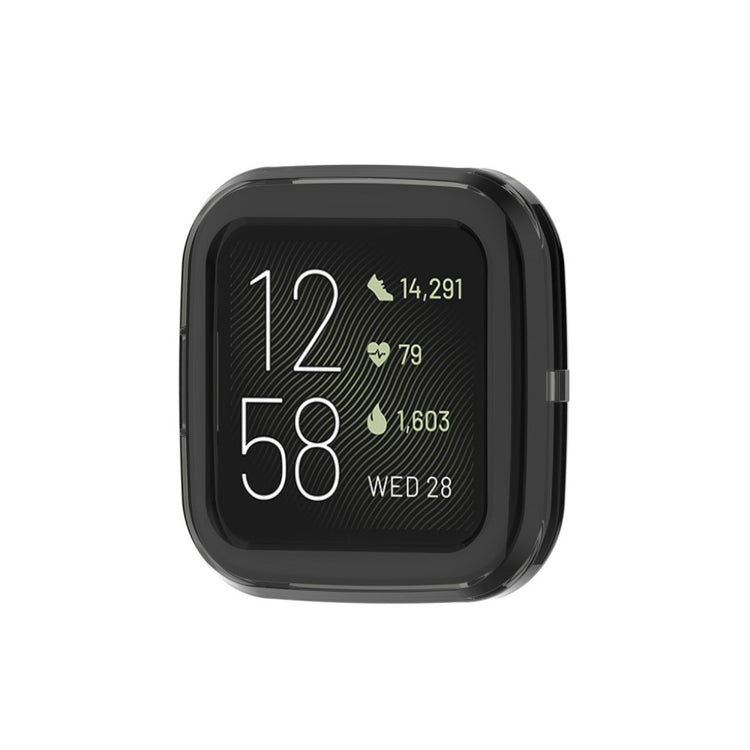 Super Godt Fitbit Versa 2 Silikone Cover - Sort#serie_2