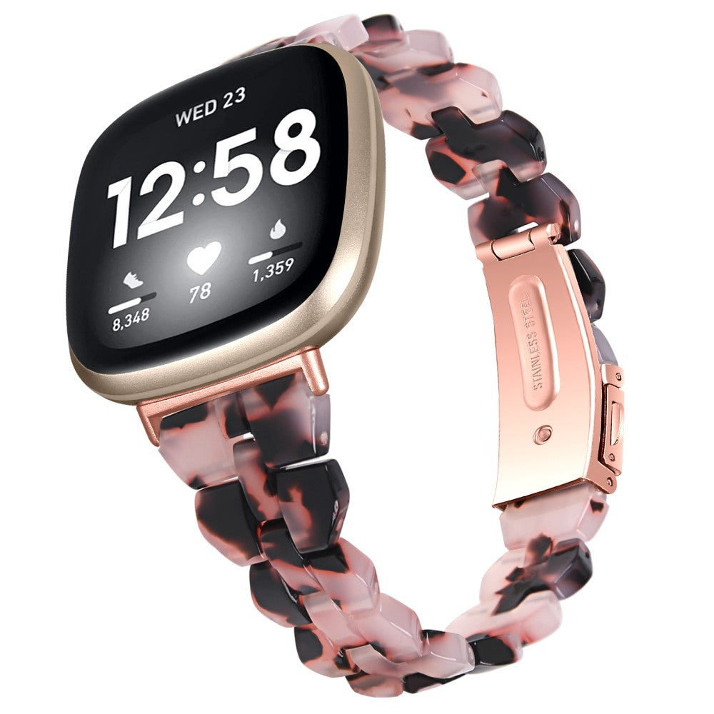 Fint Plastik Universal Rem passer til Fitbit Sense 2 / Fitbit Versa 4 - Pink#serie_7