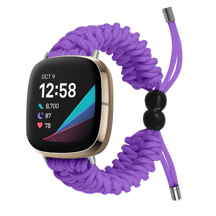 Fint Nylon Universal Rem passer til Fitbit Sense 2 / Fitbit Versa 4 - Lilla#serie_8