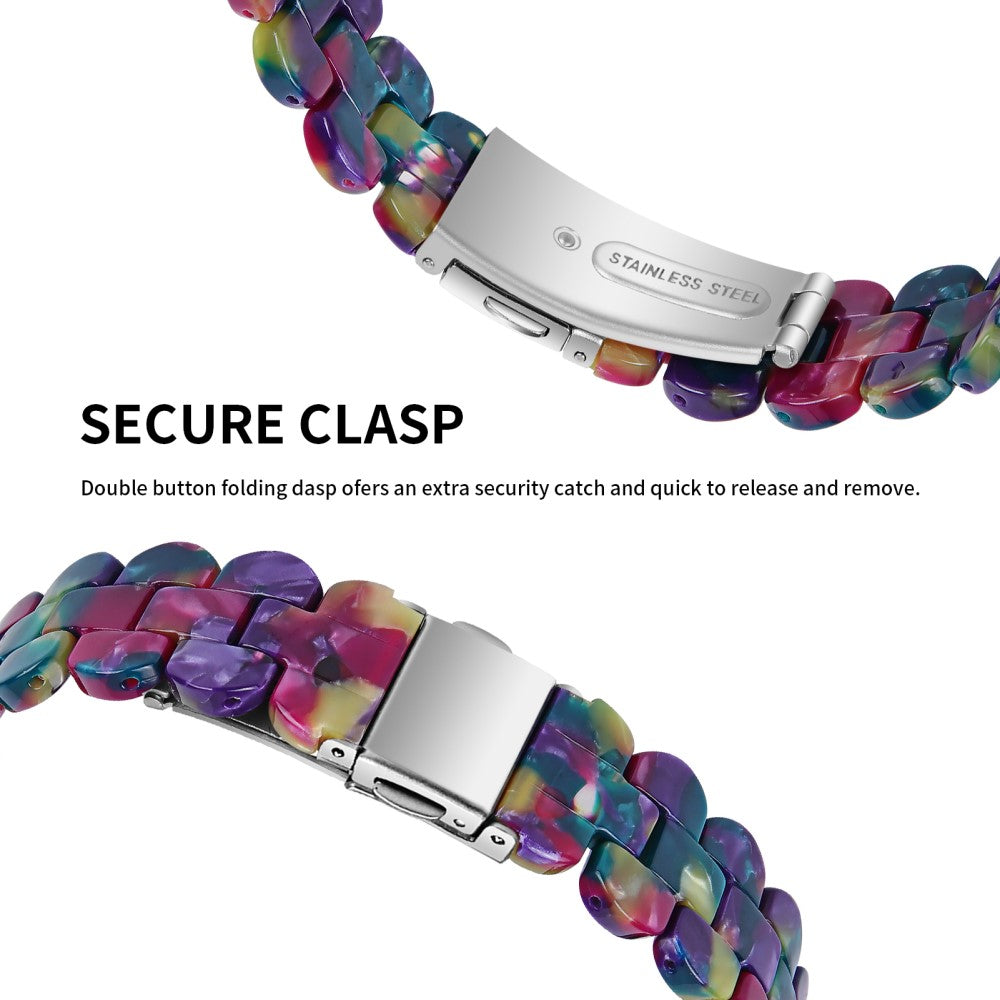 Vildt Sejt Metal Og Plastik Rem passer til Fitbit Inspire 3 - Lilla#serie_13