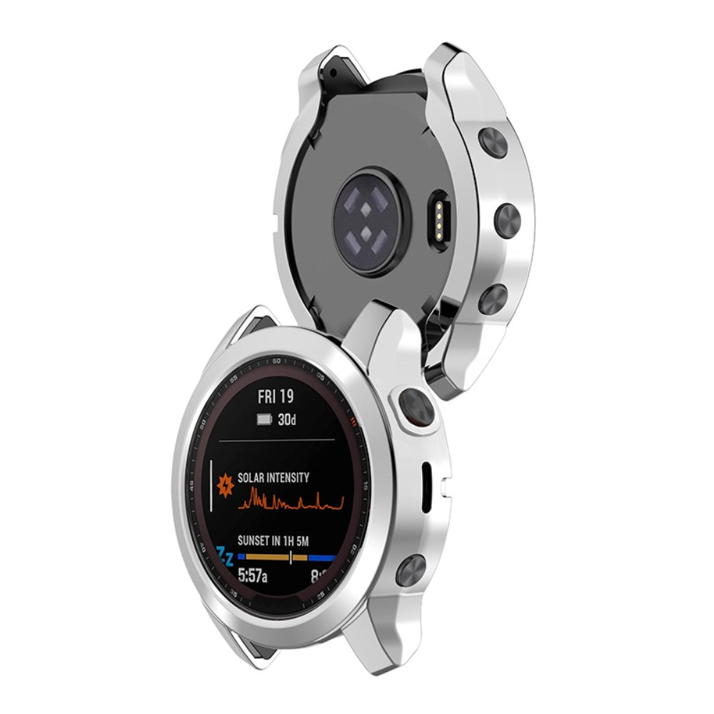 Vildt Godt Silikone Cover til Garmin Fenix 7S - Sølv#serie_5