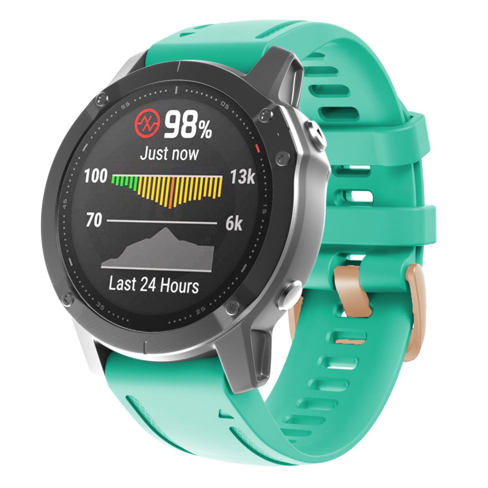 Meget Godt Silikone Universal Rem passer til Garmin Smartwatch - Grøn#serie_14