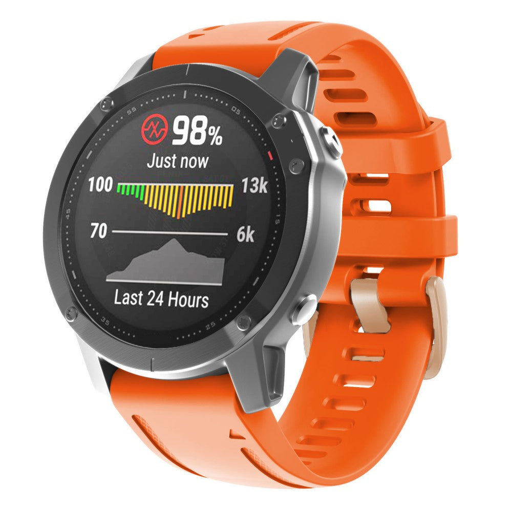 Meget Godt Silikone Universal Rem passer til Garmin Smartwatch - Orange#serie_4