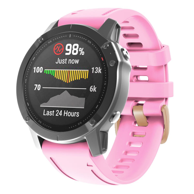 Meget Godt Silikone Universal Rem passer til Garmin Smartwatch - Pink#serie_5