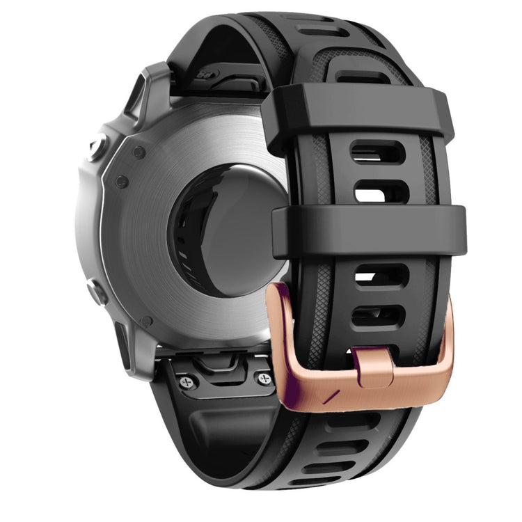 Meget Godt Silikone Universal Rem passer til Garmin Smartwatch - Sort#serie_6