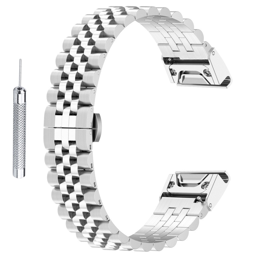 Meget Pænt Metal Universal Rem passer til Garmin Smartwatch - Sølv#serie_020