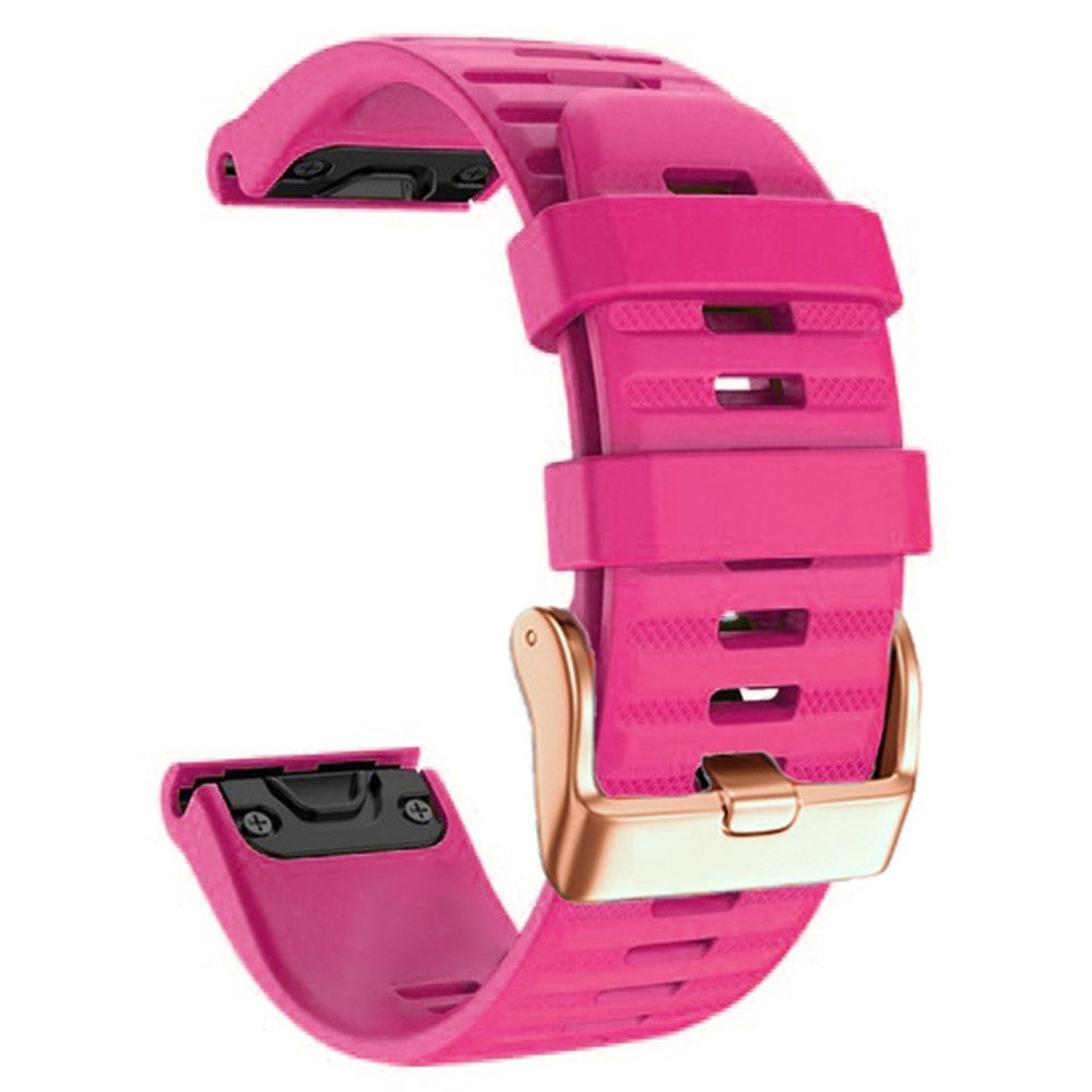 Vildt Pænt Metal Og Silikone Universal Rem passer til Smartwatch - Pink#serie_13