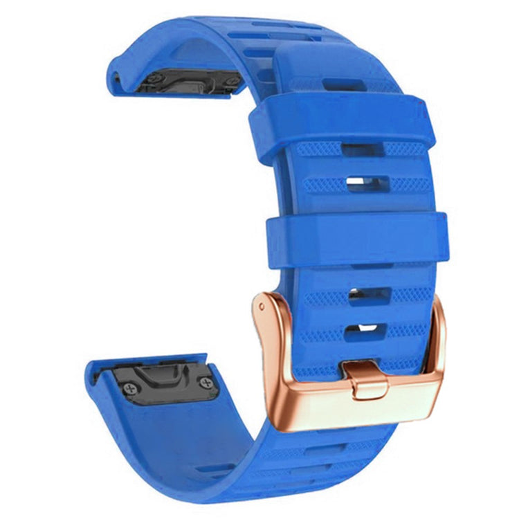 Vildt Pænt Metal Og Silikone Universal Rem passer til Smartwatch - Blå#serie_14