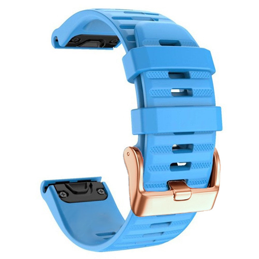 Vildt Pænt Metal Og Silikone Universal Rem passer til Smartwatch - Blå#serie_7