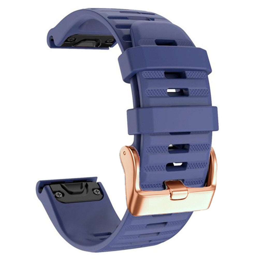 Vildt Pænt Metal Og Silikone Universal Rem passer til Smartwatch - Blå#serie_8
