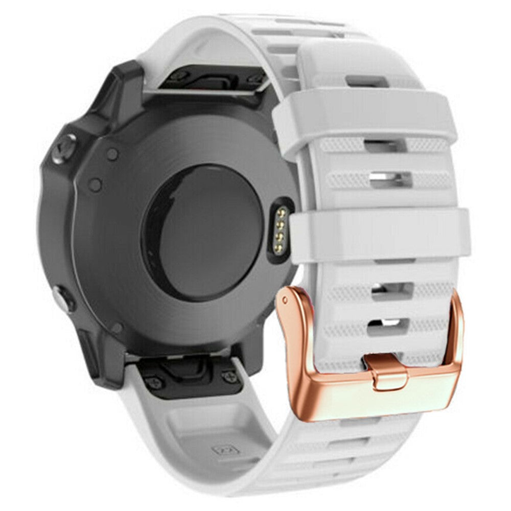 Vildt Pænt Metal Og Silikone Universal Rem passer til Smartwatch - Hvid#serie_9