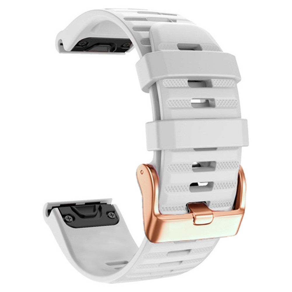 Vildt Pænt Metal Og Silikone Universal Rem passer til Smartwatch - Hvid#serie_9