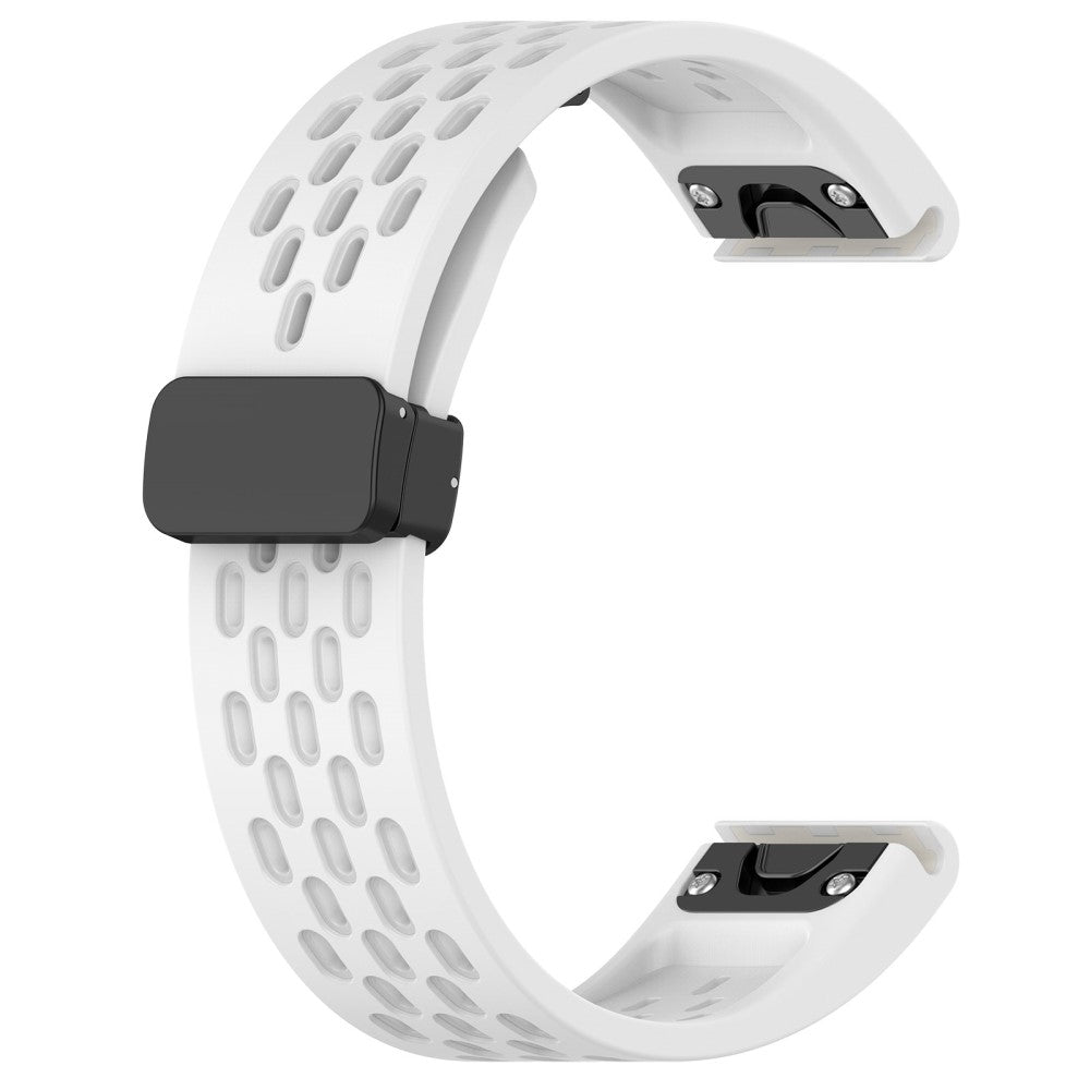Glimrende Metal Og Silikone Universal Rem passer til Smartwatch - Hvid#serie_2