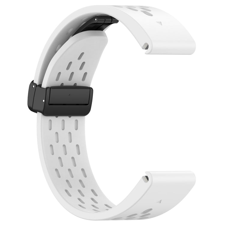 Glimrende Metal Og Silikone Universal Rem passer til Smartwatch - Hvid#serie_2