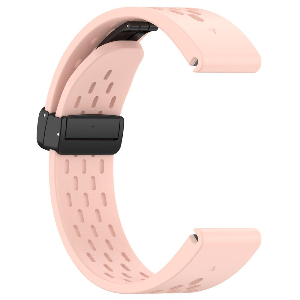 Glimrende Metal Og Silikone Universal Rem passer til Smartwatch - Pink#serie_6