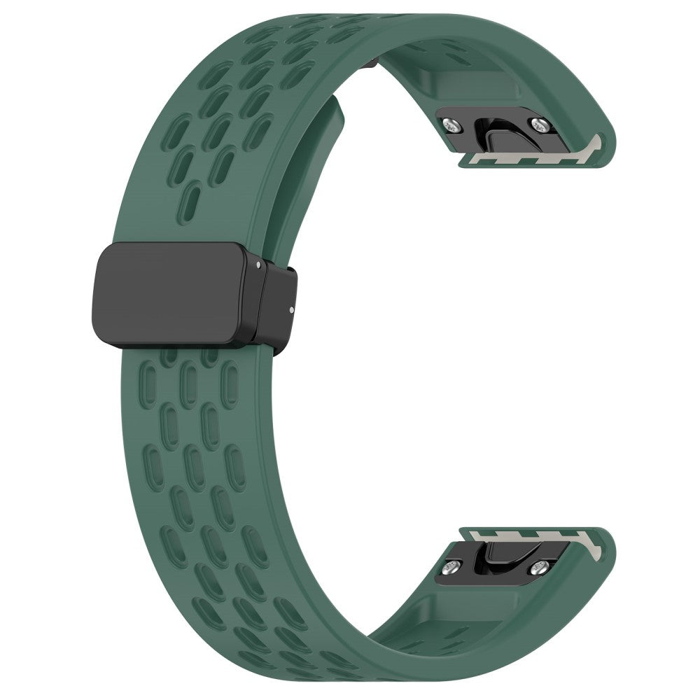 Glimrende Metal Og Silikone Universal Rem passer til Smartwatch - Grøn#serie_7