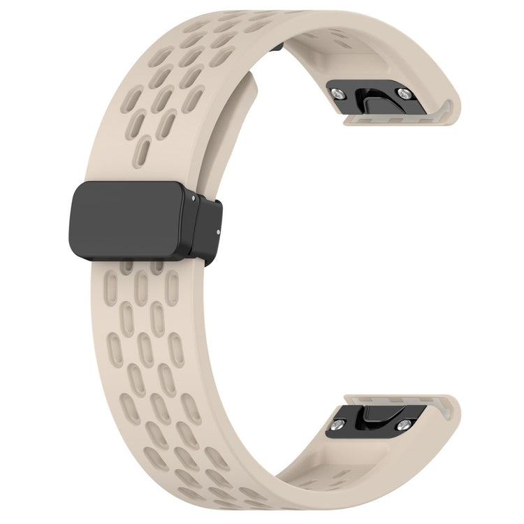 Glimrende Metal Og Silikone Universal Rem passer til Smartwatch - Hvid#serie_9