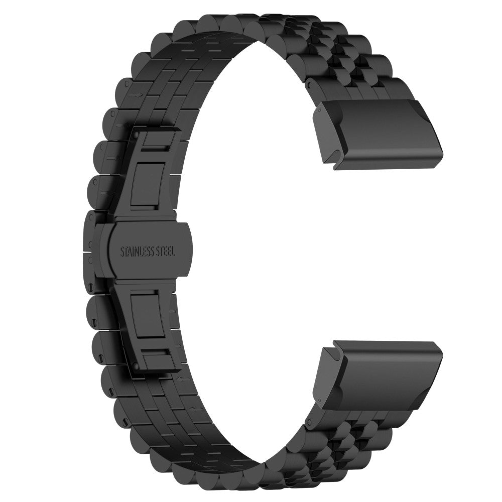 Super Kønt Metal Universal Rem passer til Garmin Smartwatch - Sort#serie_5