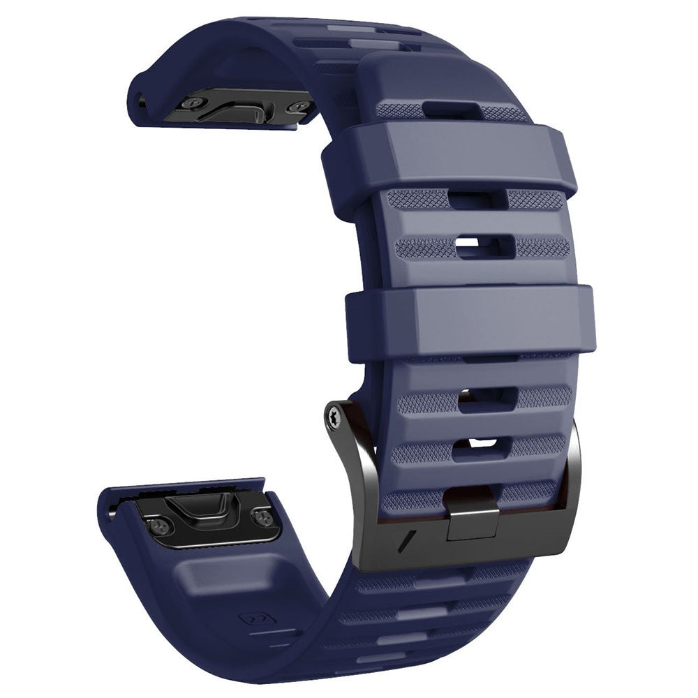 Helt Vildt Godt Metal Og Silikone Universal Rem passer til Smartwatch - Blå#serie_13