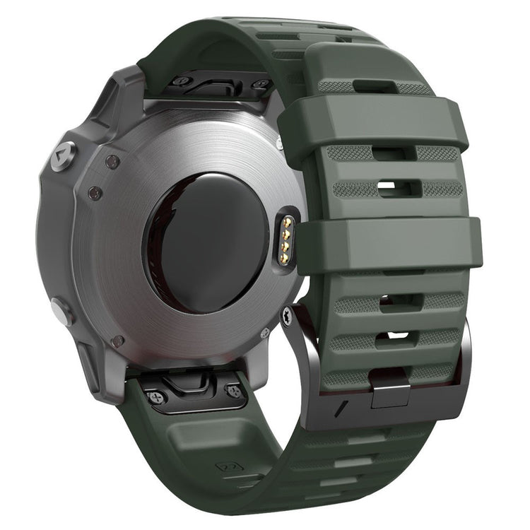 Helt Vildt Godt Metal Og Silikone Universal Rem passer til Smartwatch - Grøn#serie_2