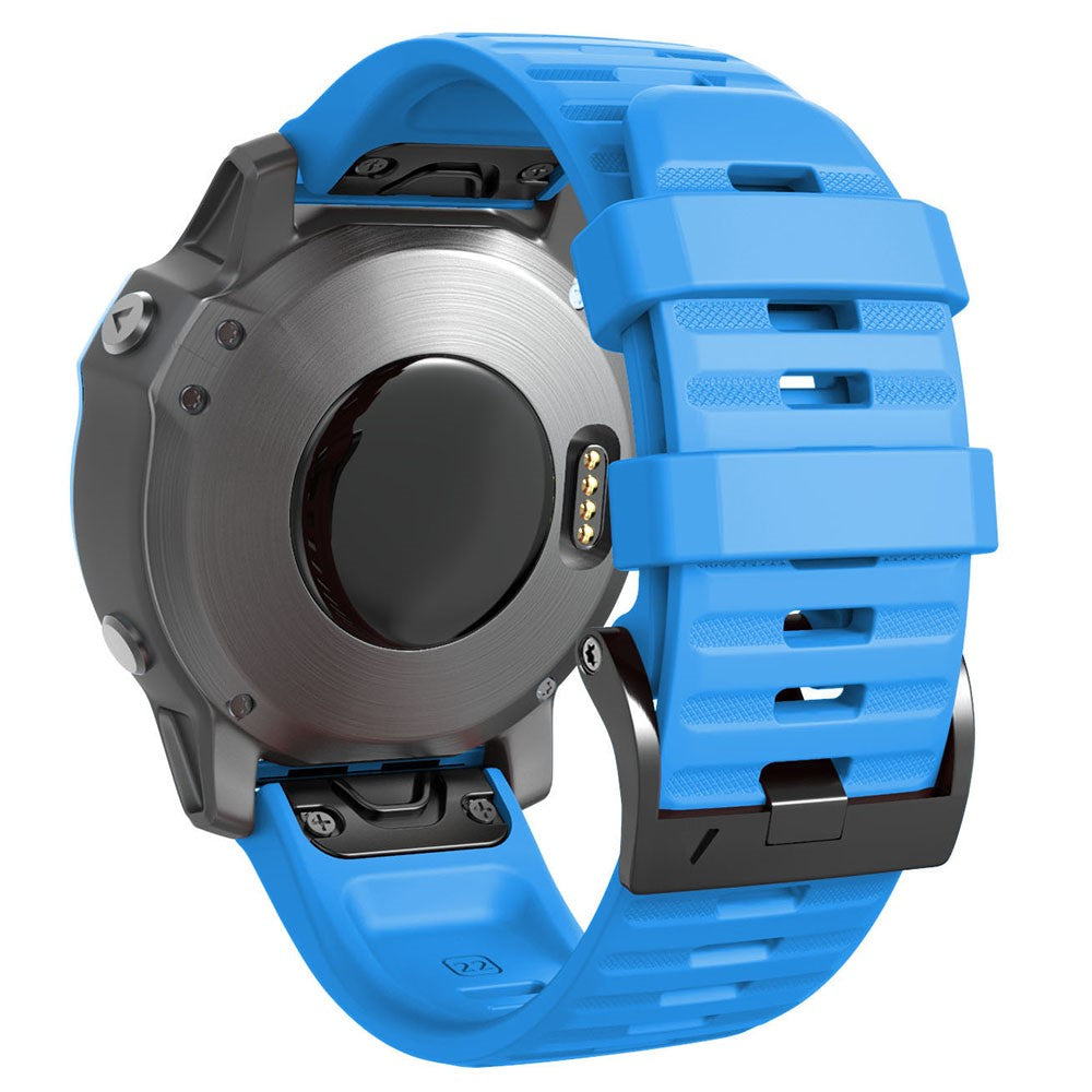 Helt Vildt Godt Metal Og Silikone Universal Rem passer til Smartwatch - Blå#serie_5