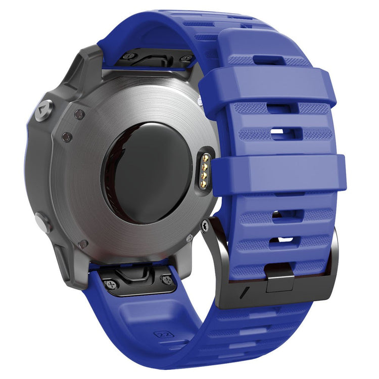 Helt Vildt Godt Metal Og Silikone Universal Rem passer til Smartwatch - Blå#serie_7