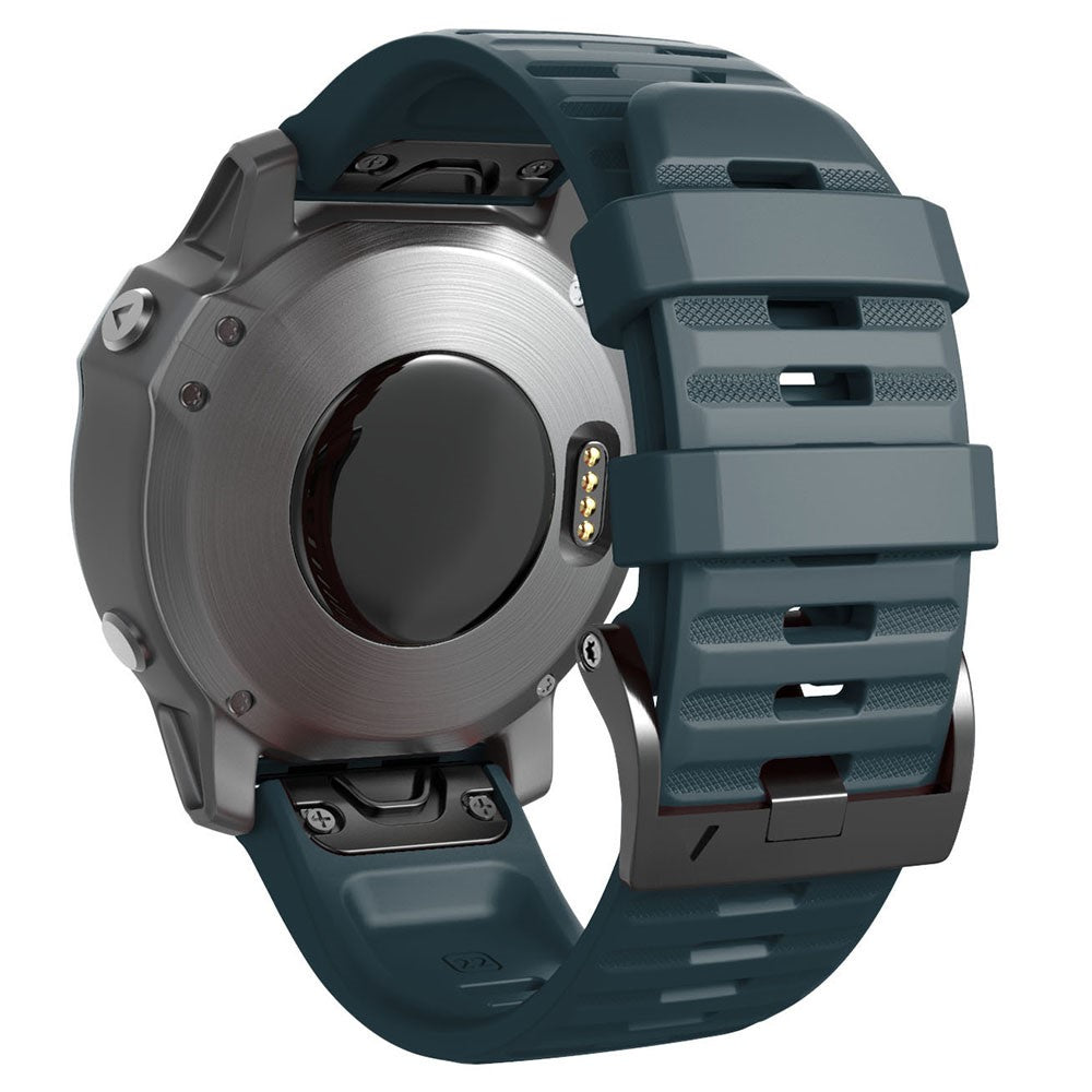 Helt Vildt Godt Metal Og Silikone Universal Rem passer til Smartwatch - Blå#serie_8