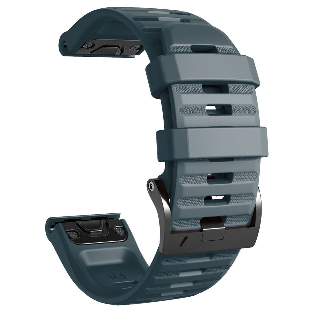 Helt Vildt Godt Metal Og Silikone Universal Rem passer til Smartwatch - Blå#serie_8
