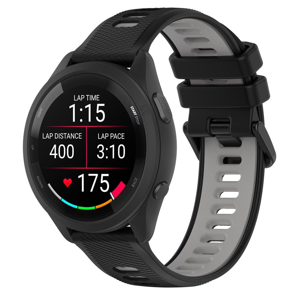 Mega Cool Silikone Rem passer til Garmin Forerunner 265S - Sølv#serie_8