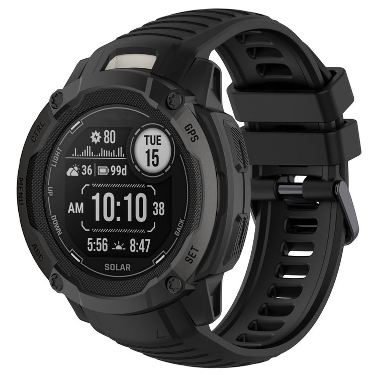 Rigtigt Rart Silikone Rem passer til Garmin Instinct 2X - Sort#serie_1