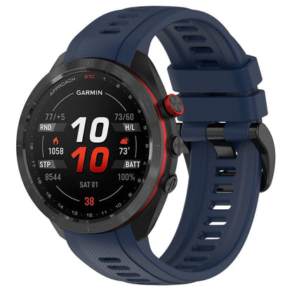 Metal Og Silikone Universal Rem passer til Garmin Approach S70 (47mm) / Garmin Approach S70 Series - Blå#serie_6