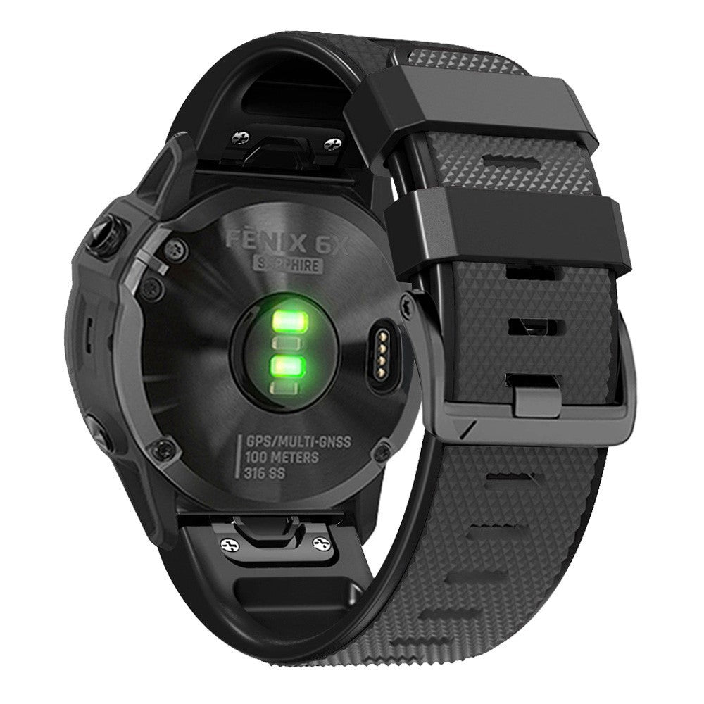 Rigtigt Nydelig Silikone Universal Rem passer til Smartwatch - Sølv#serie_11