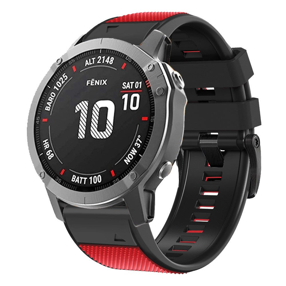 Rigtigt Nydelig Silikone Universal Rem passer til Smartwatch - Rød#serie_5